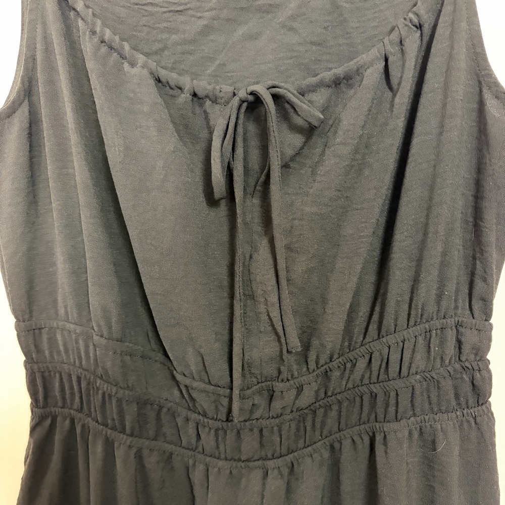 Monteau Black 1 Piece Jumpsuit Romper Straight Leg size Large minimalist summer - Picture 7 of 13